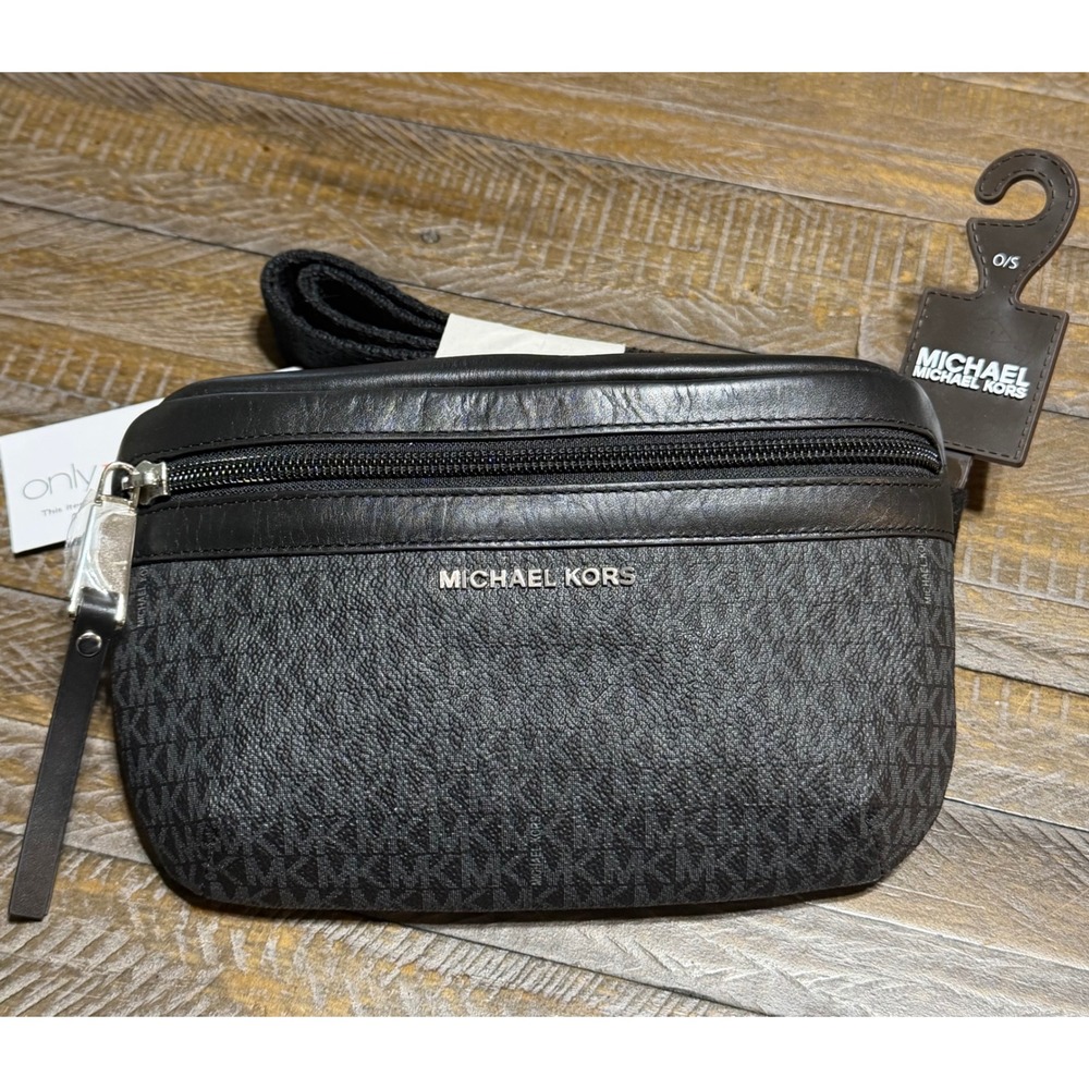 Michael Kors Belt Bag Unisex O/S Black Monogram NWT Signature Fanny Pack 551702